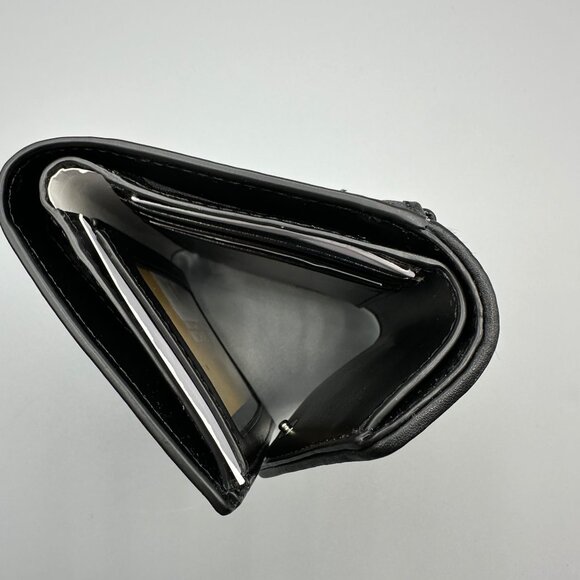 Michael Kors Jet Set Charm Black Leather and Leopard Print Calf Hair Wallet NEW - Picture 11 of 15